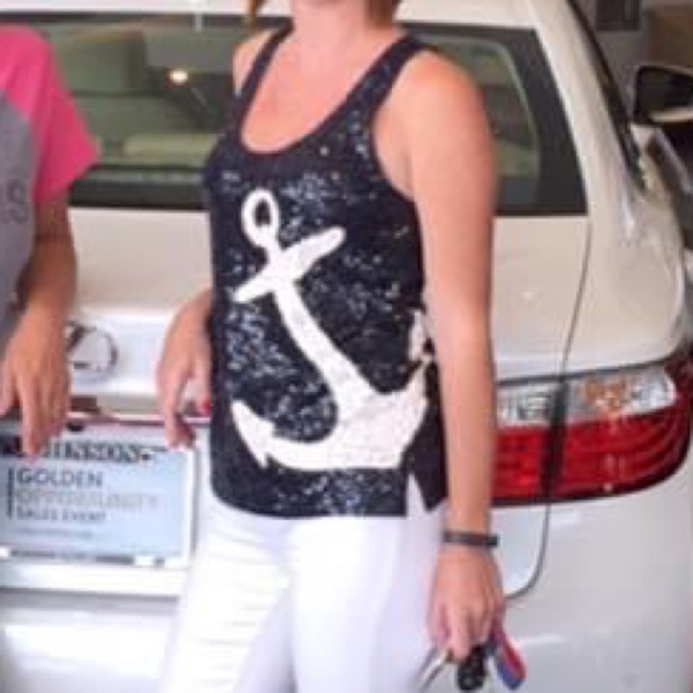 Sequins Anchor Tank